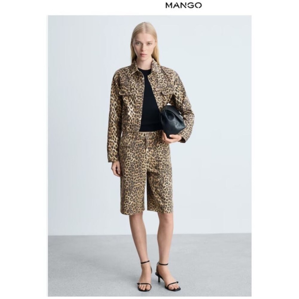 New Mango High Waist Bermuda Shorts